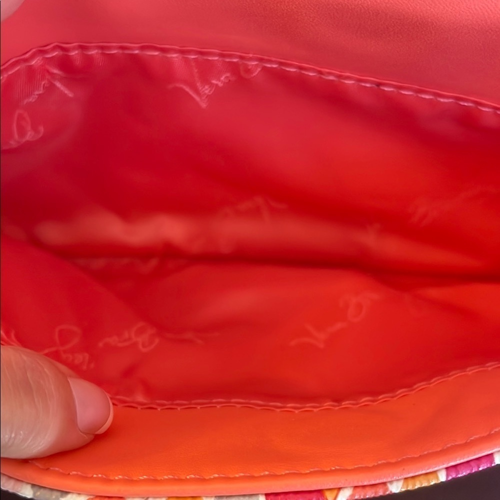 Vera Bradley Pink and Orange Crossbody Bag with Vibrant Design - Picture 5 of 7